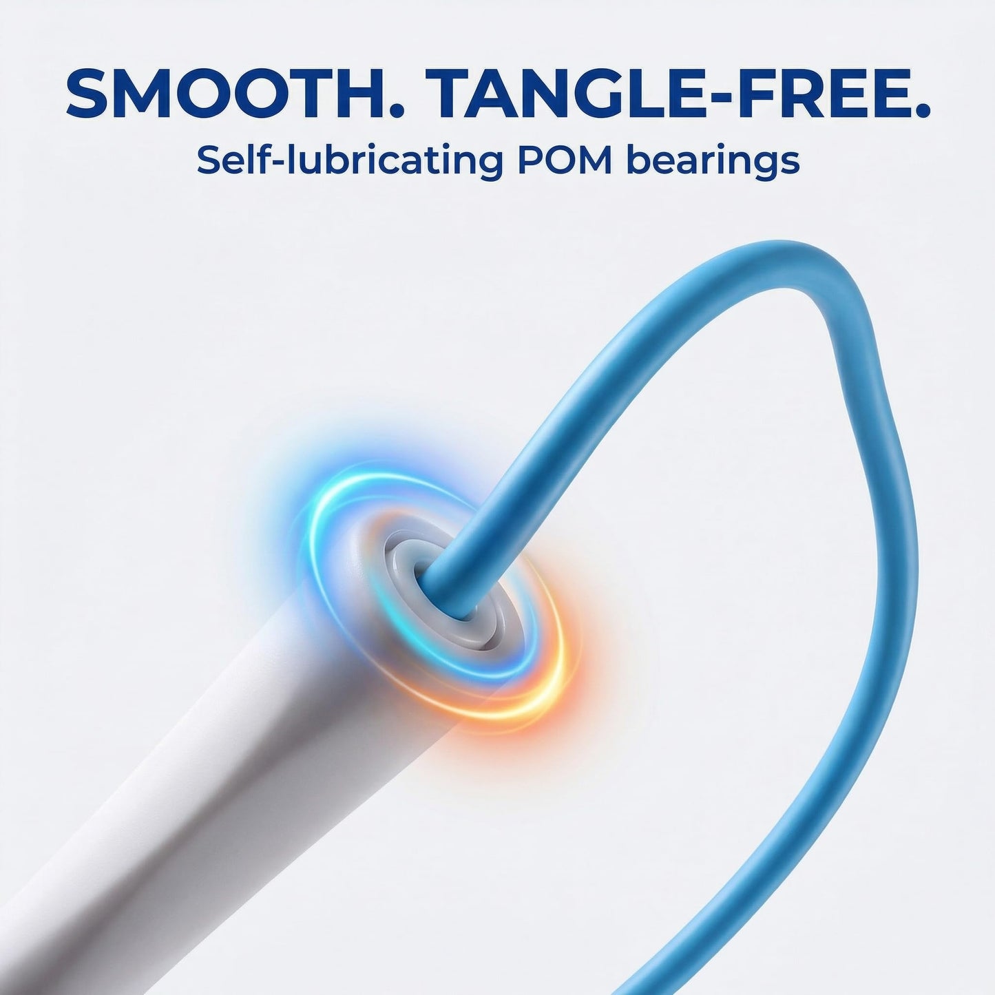 YUEDONG 5mm Adjustable Weighted Jump Rope Inspired by Canton Tower Curve - Elegant Matte Long Handles with Four-Sided Anti-Slip Design, Self-Lubricating POM for Smooth Silent Cardio Fat Burning Workout Women Fitness Weight Loss Portable with Carry Bag (1,