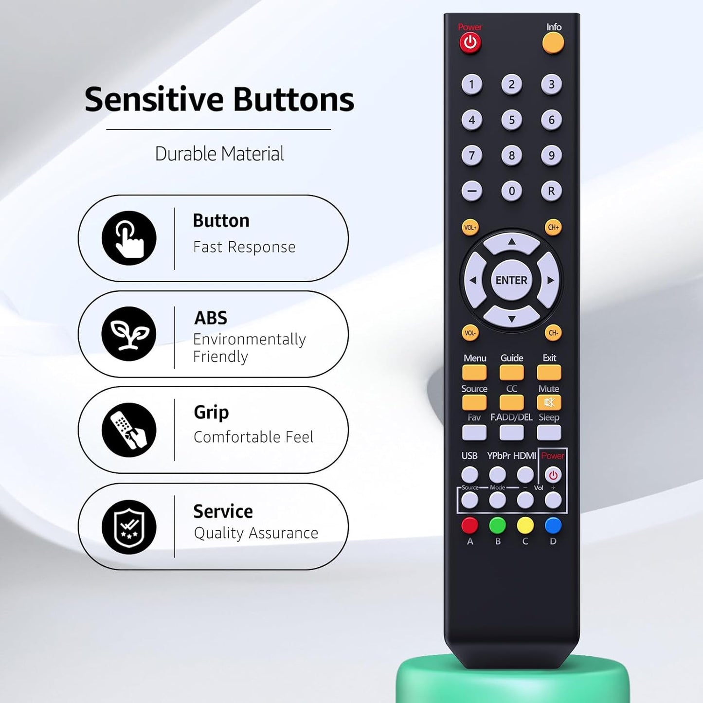 RETROSUN Replacment (8142026670003C) Universal Remote Control for All Sceptre TV LED LCD HDTV
