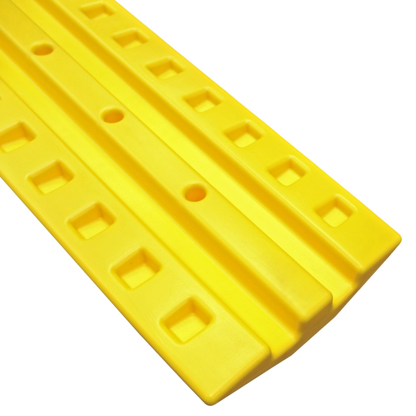 Electriduct 9 Foot Speed Bump HDPE Polyethylene Traffic Hump Vehicle Cable Ramp Cord Cover Hose Protector Includes Asphalt Mounting Hardware Safety Yellow, Length 108"