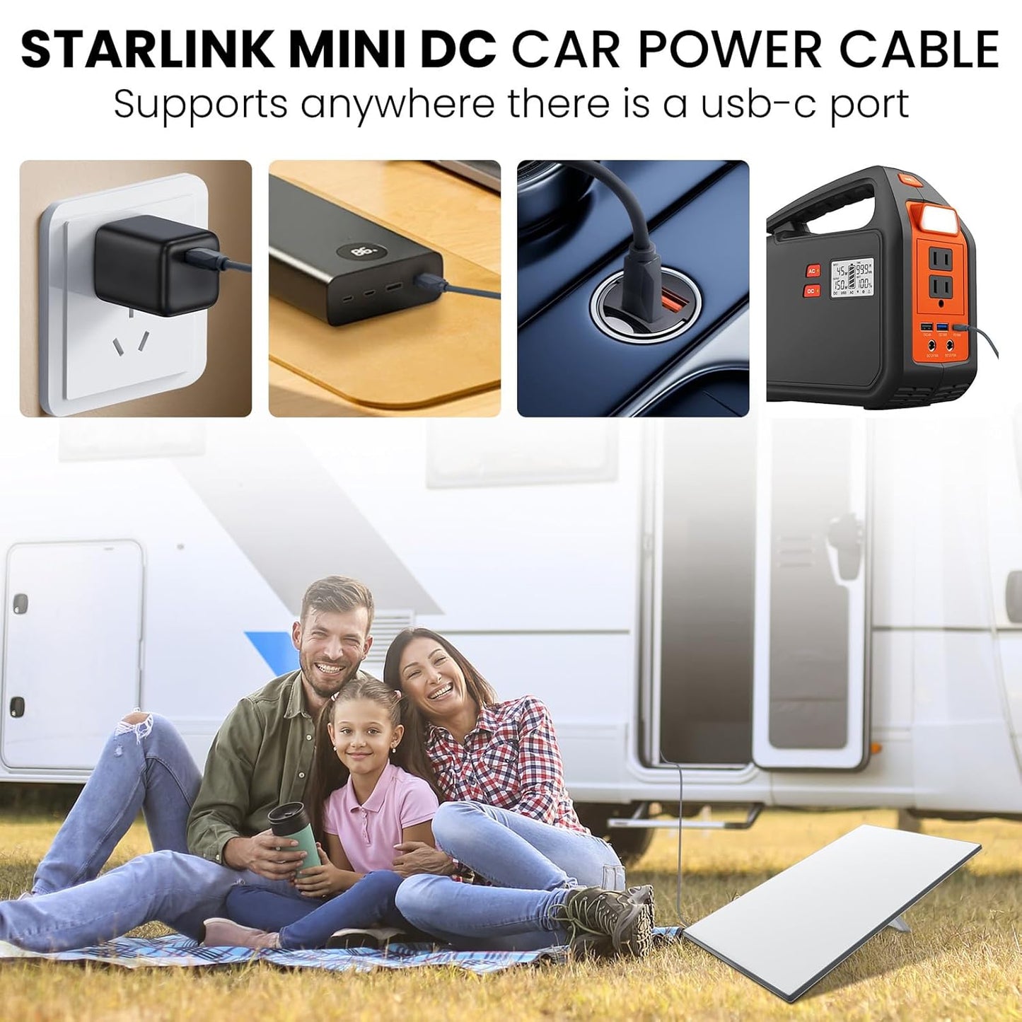 (10FT) Starlink Mini Cable, Starlink Mini USB C to DC Power Cable, Waterproof Design, Plug and Play, Suitable