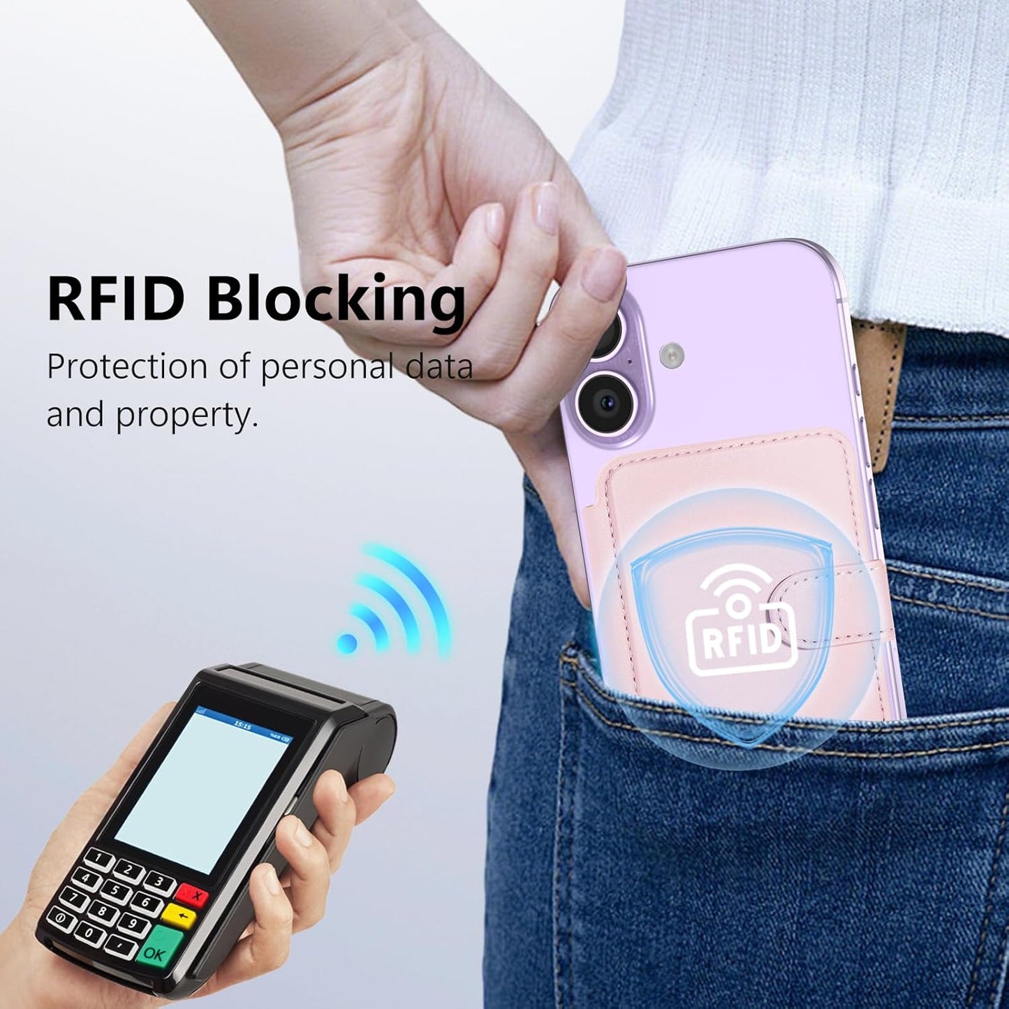17/17 pro/16/15/14/13/12 4-Card TopMade for MagSafe Wallet, Strongest Magnetic Card Holder for iPhone Series, Holder