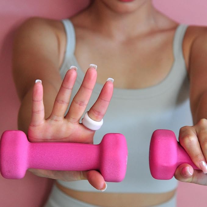 Rinfit Smart Ring Protector - Silicone Ring Enhancer for Active Lifestyle and Gym - StyleFit U.S. Design Patent - Pink, Size 10