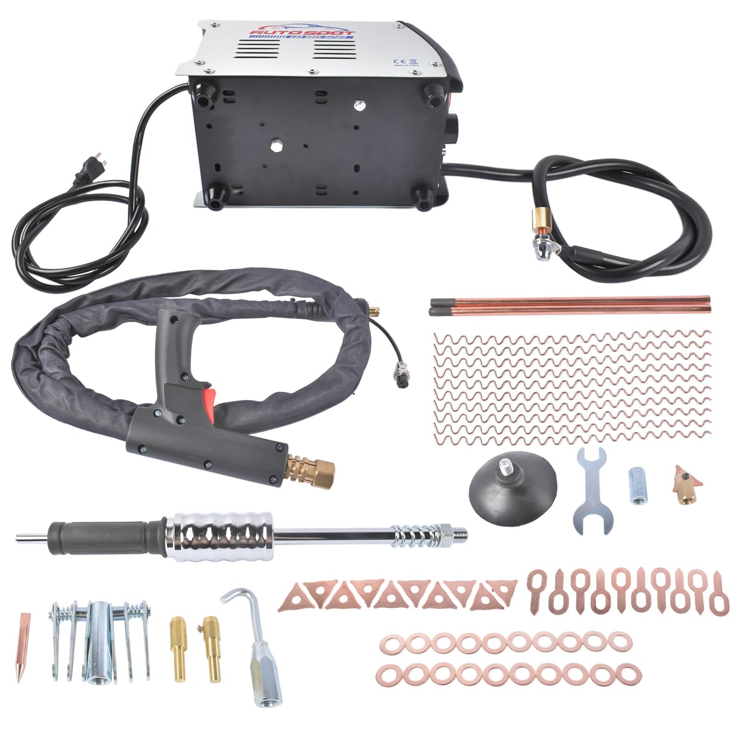 Spot Welder Dent Puller, 110V 3KW Stud Welder Machine, Panel Spot Welder Puller,9 Models Spot Welding Machine for Car Body Dent Repair, Stepless Adjustment, Mixizap
