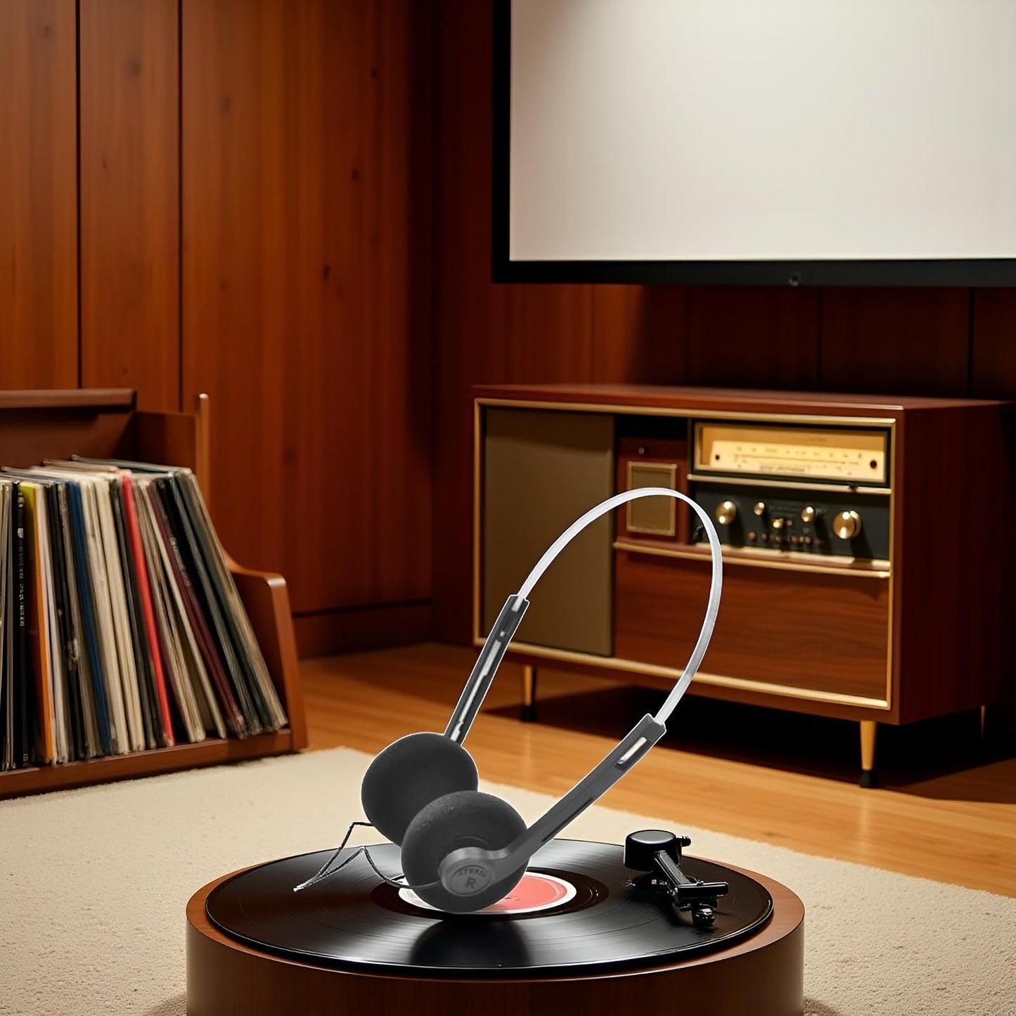 JJLFresheners Retro Over-Ear Headphones,Wired Stereo Headphones,Headphone,Lightweight Portable Headphone