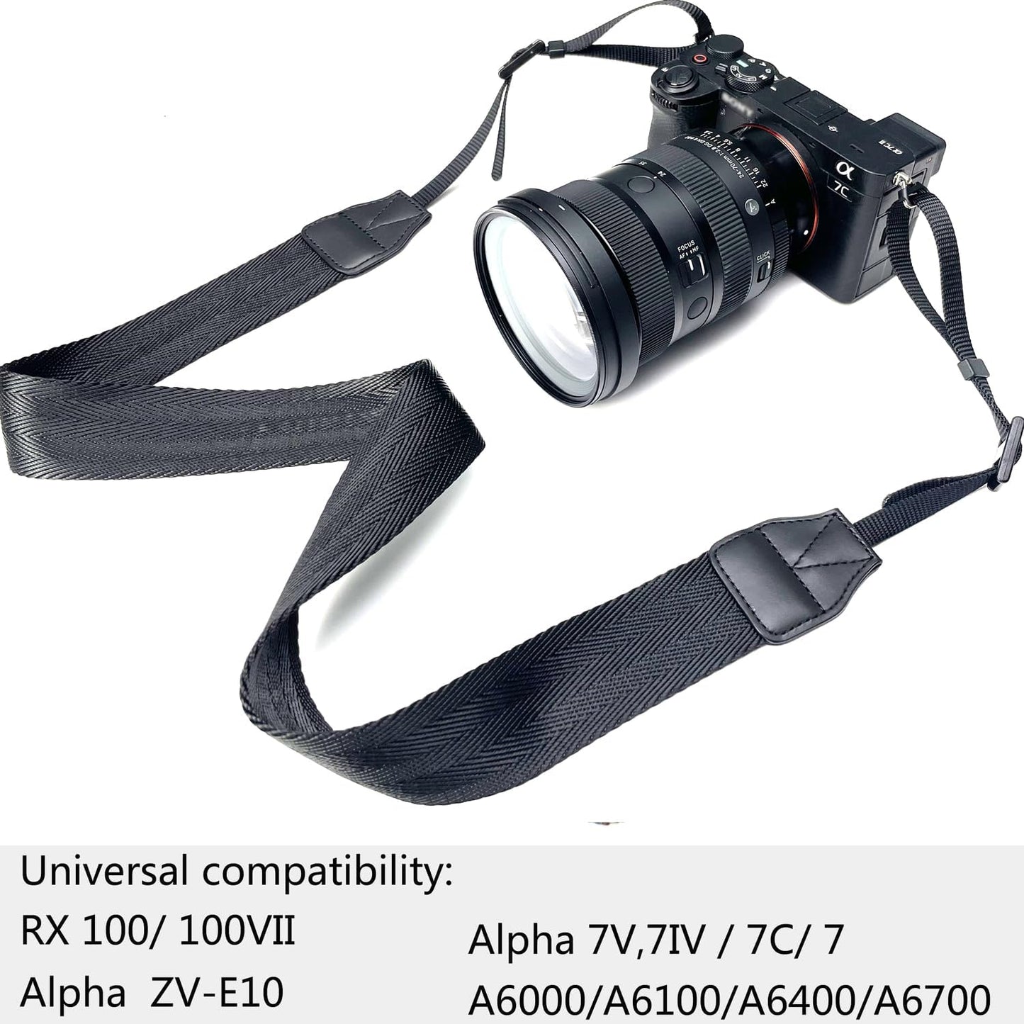 YMTHamaz3 Buckles,Black,55 inch Camera Neck Shoulder Strap for Man Woman Photographers,Wide Strap for SLR DSLR