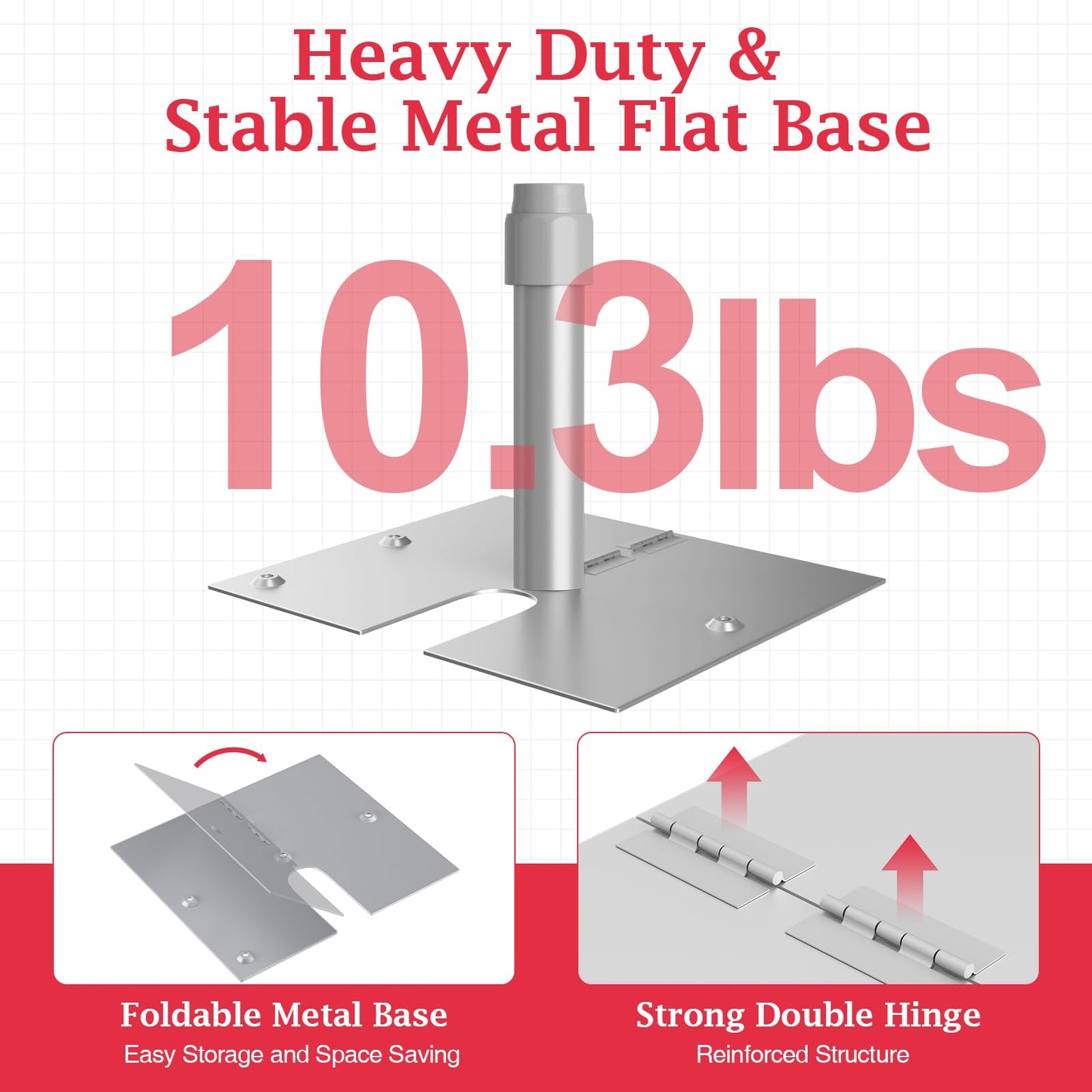 EMART 10x10ft Heavy Duty Backdrop Stand Kit, Adjustable Pipe and Drape Photo Booth Frame for Wedding, Party, Christmas, Birthday Decorations