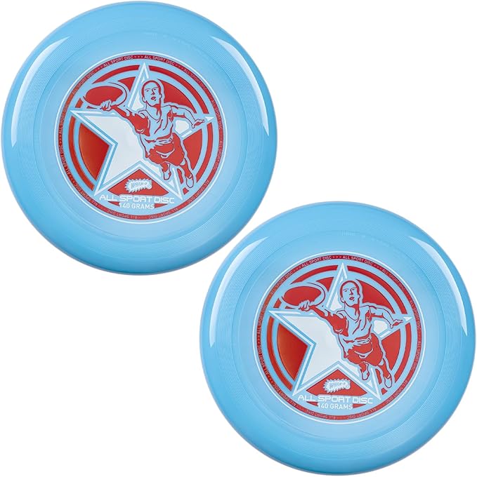Wham-O Frisbee All Sport Flying Disc 140g, 9.85 Inch, Durable Sports Disc with Non-Slip Grip for Outdoor Beach Backyard Games,Team Sports and Family Fun