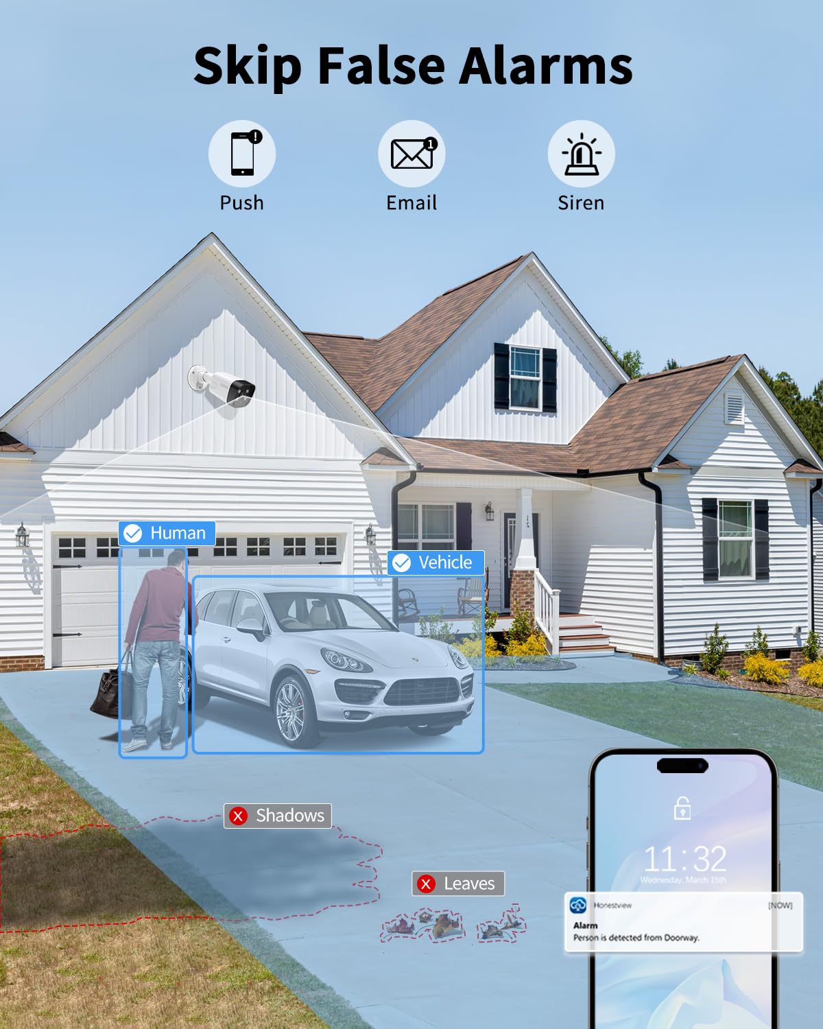 《4K Ultra HD & All-in-One Monitor》Wired Outdoor Security Camera System, POE Cameras for Home Security, NVR Video Surveillance Systems with Motion Detection