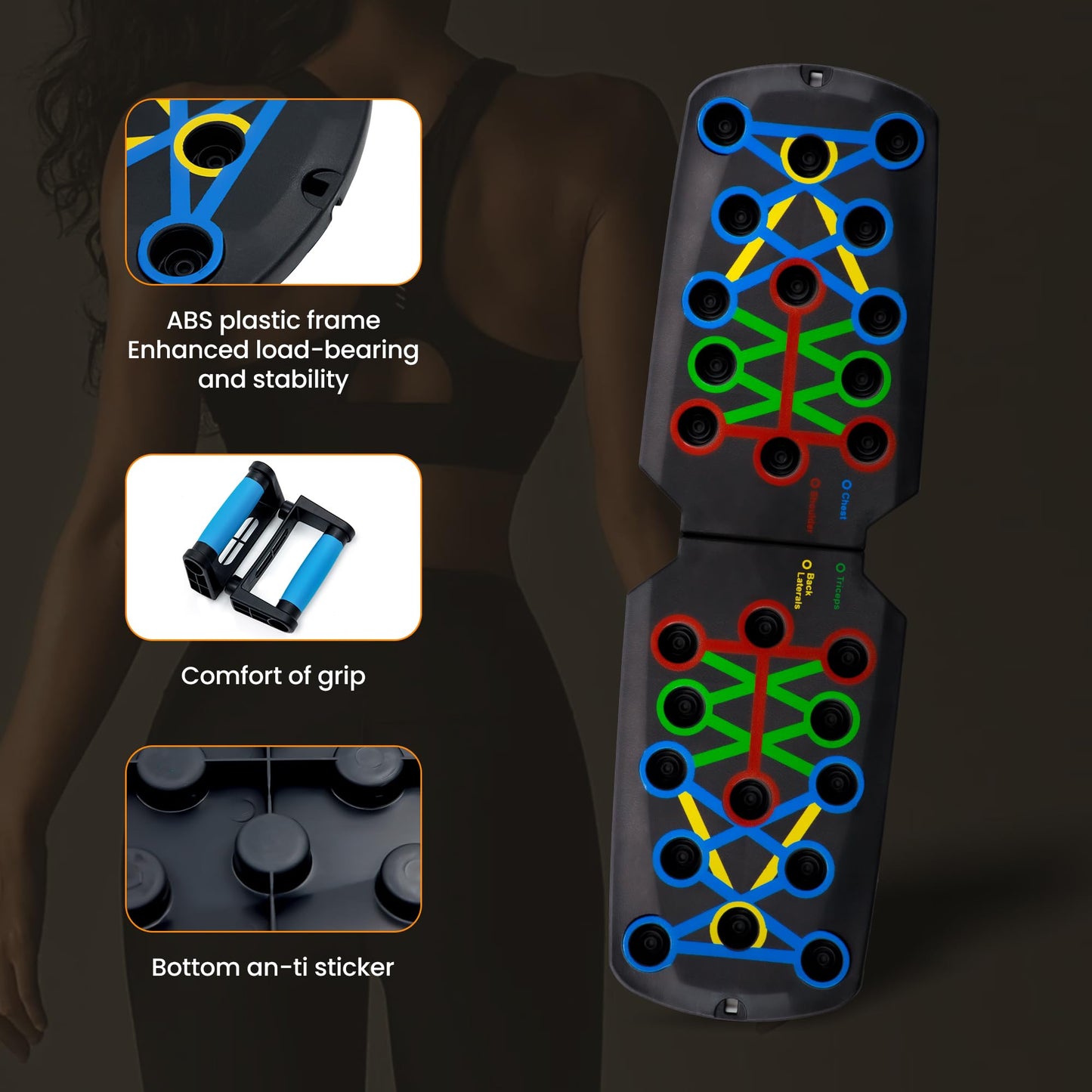 Tongdayi Push Up Board, Portable Dismountable 17 in 1 Push Up Bar at Home Gym, Professional Muscle Training Equipment is Available for Men and Women, The Ideal Gift for Fitness Enthusiasts, Pushup Board Set