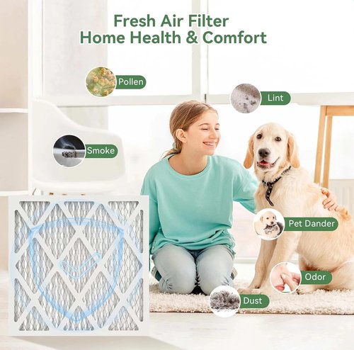 MERV 13 20x20x1 Air Filter by [Brand Name] - 4-Pack Electrostatic Pleated HVAC Filters | Captures Dust, Pollen & Pet Dander
