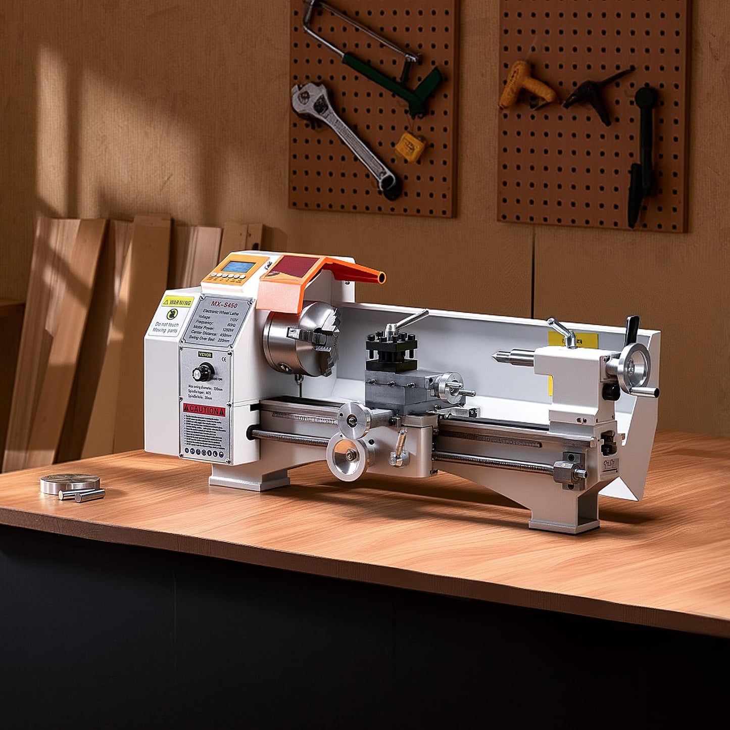 VEVOR Metal Lathe Machine, 8.7 x 18 in, Precision Bench Power Metal Lathe, Automatic Feed, 0-2500 RPM Variable Speed, 1250W Brushless Motor, for Processing Precision Parts Soft Metals Wood Plastics