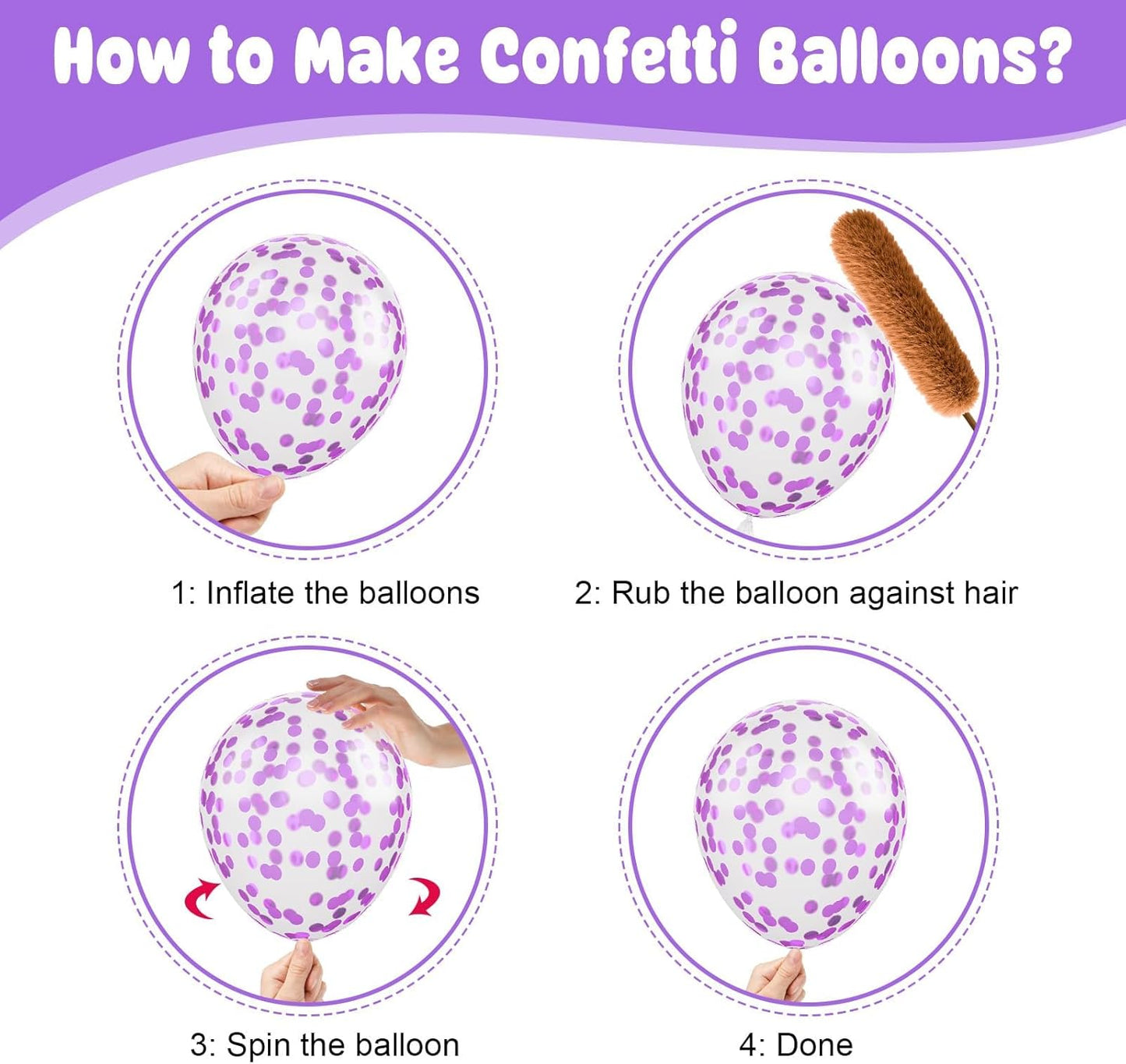 Skiennix 12-Inch Pearl Metallic Purple Balloons - 50PCS Macaron Light Purple Confetti for Parties & Celebrations
