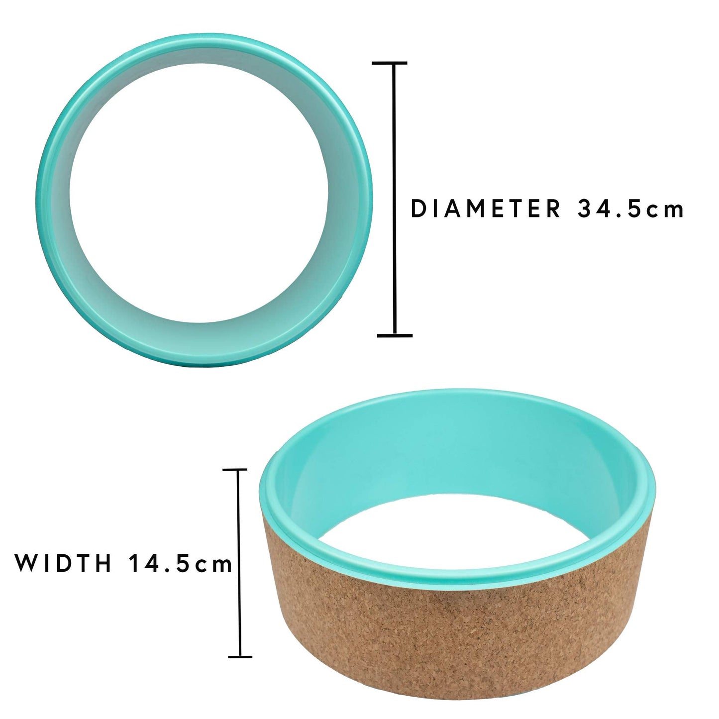 Myga Yoga Wheel,Exercise Prop for Back Pain, Yoga Poses, Pilates, Stretches, Backbend Inversions and Bridge Position,Improves Flexibility, Balance and Core Strength