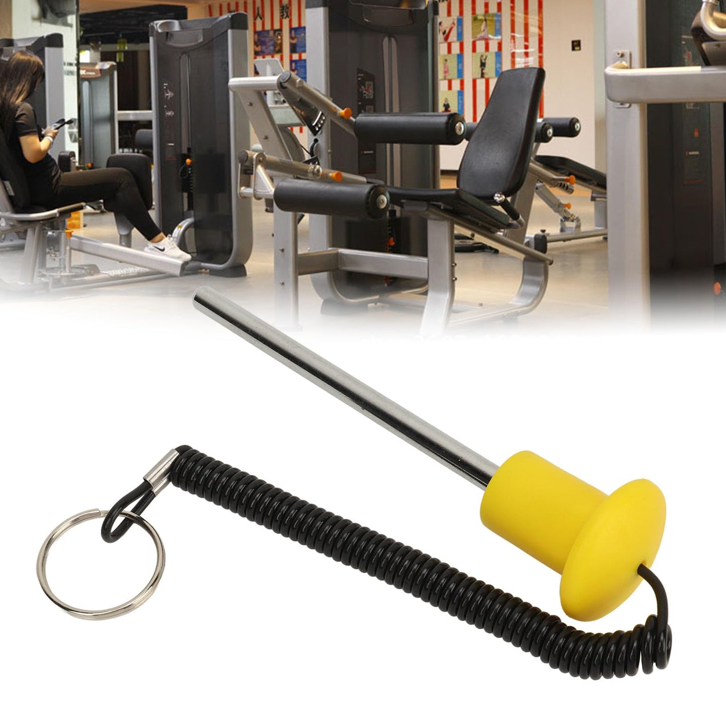 8mm Weight Stack Pin Gym Selector Pin with Magnetic Lock Heavy Duty Weight Machine Pin for Equipment