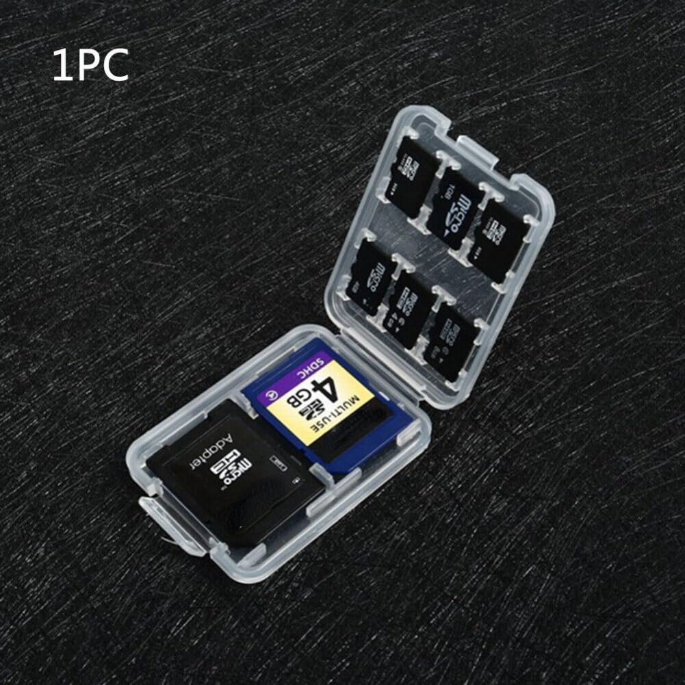 anso 8 (1 Slot Micro SD TF Memory Card Case Holder Waterproof Hard Protector Storage Box PC)