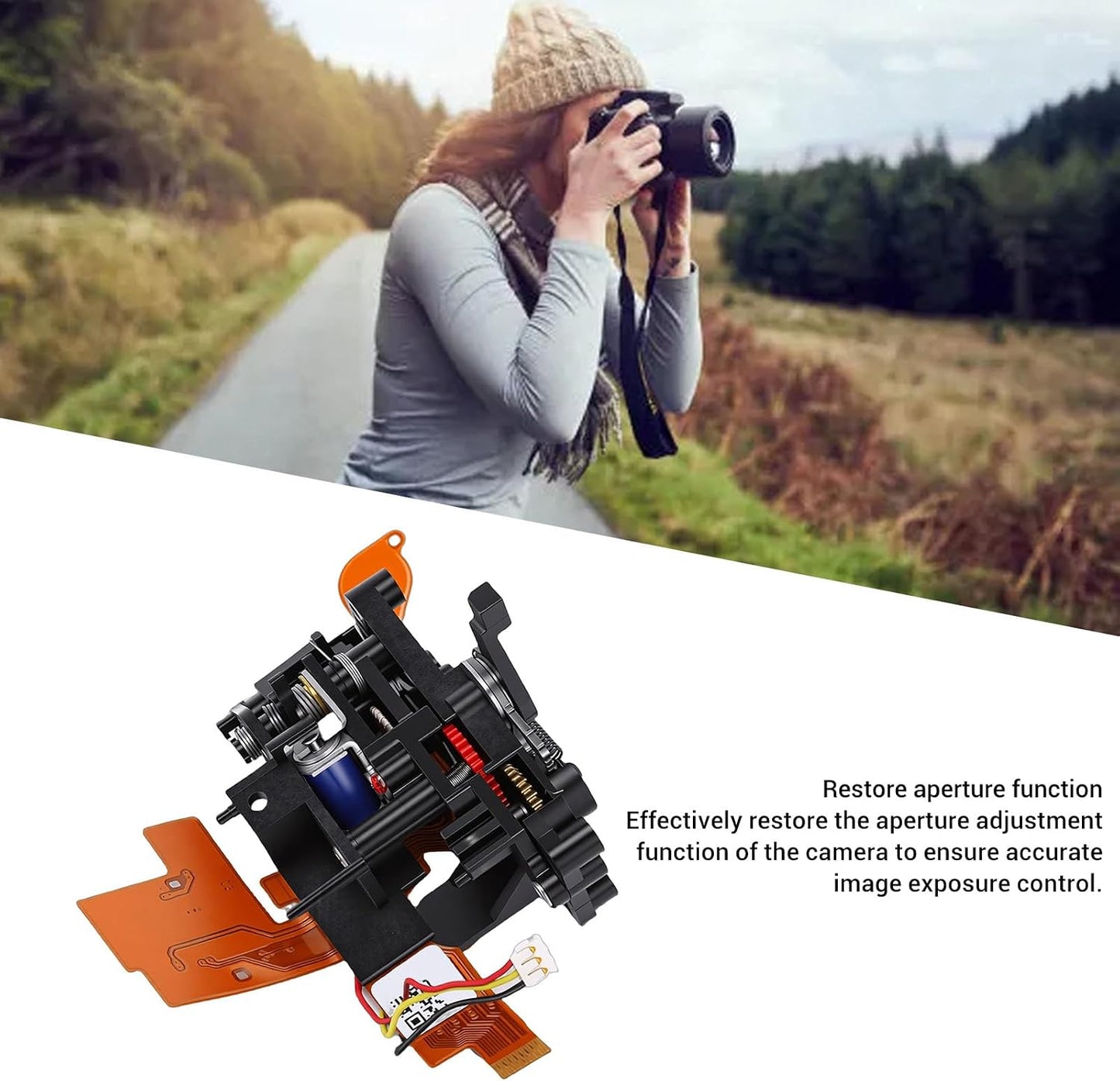 D7000 XUMIUZIY Aperture Assy for DSLR Camera, ABS Aperture Control Assembly Repair Part
