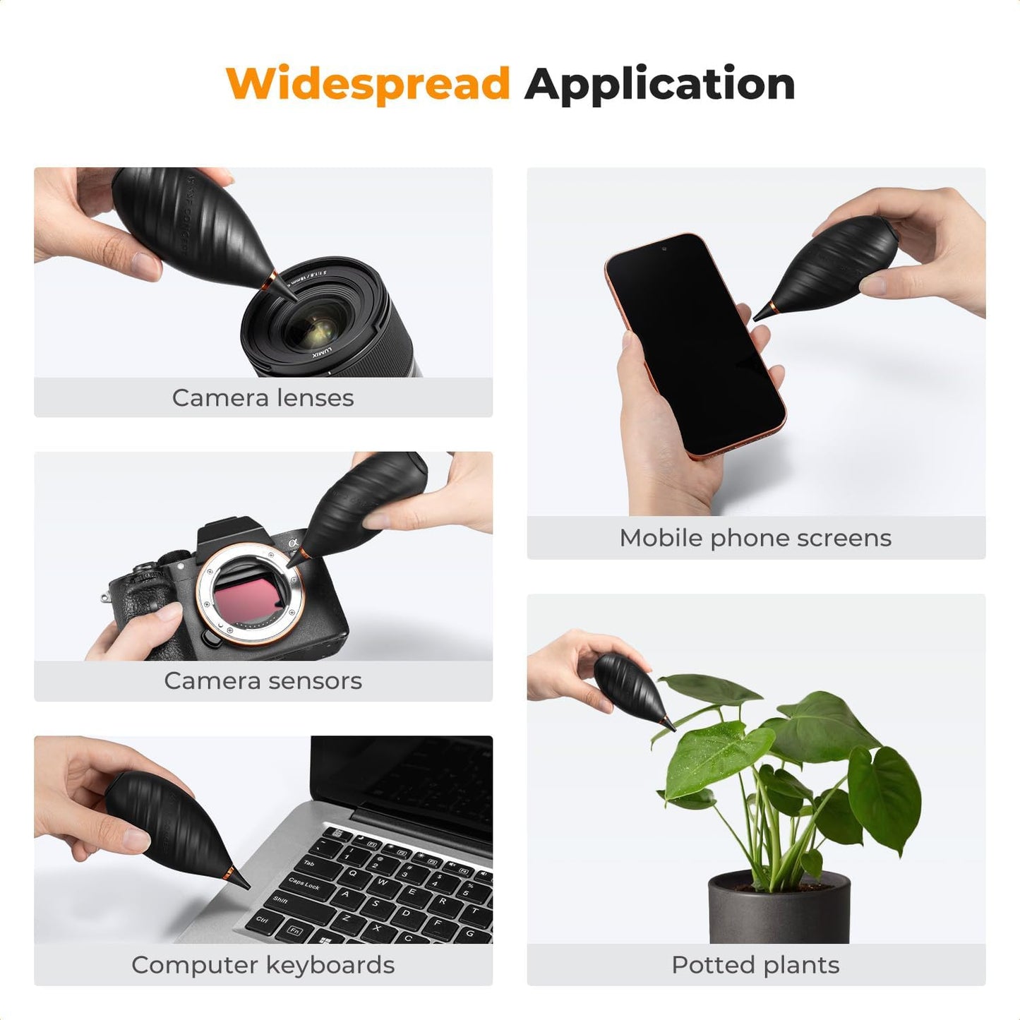 Bulb K&F Concept Soft Tip Air Blower, Lens Blower for Digital, DSLR, SLR Cameras, Camera Lenses, Sensitive Electronics