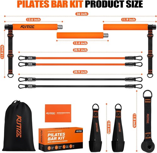 KUTIZE Pilates Bar Kit - Multifunctional Resistance Bands for Full-Body Workouts | Home Gym Equipment