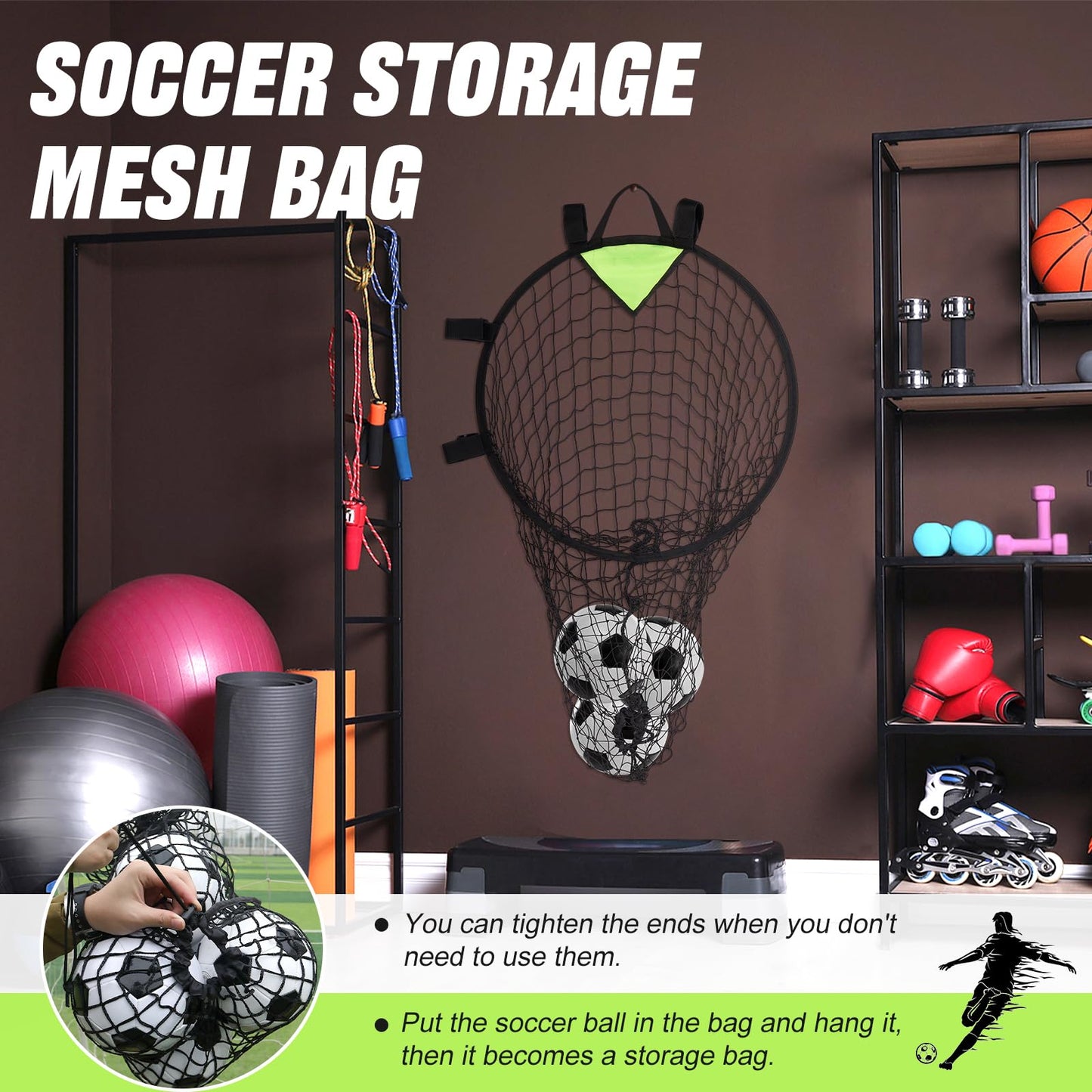 BOHEN Soccer Targets Goal Set of 2pc - Pop-up Portable Top Bins Target - Shooting Accuracy Training Soccer Goal for Endless Fun and Skill Building with Carrying Bag (18" Diameter, Green)