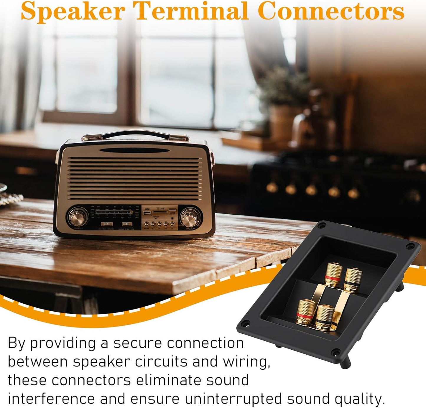 Styquenzer 4 Subwoofer Box Terminal, Pcs Speaker Terminals Connectors Speaker Terminal Cup Speaker Binding Post Screw