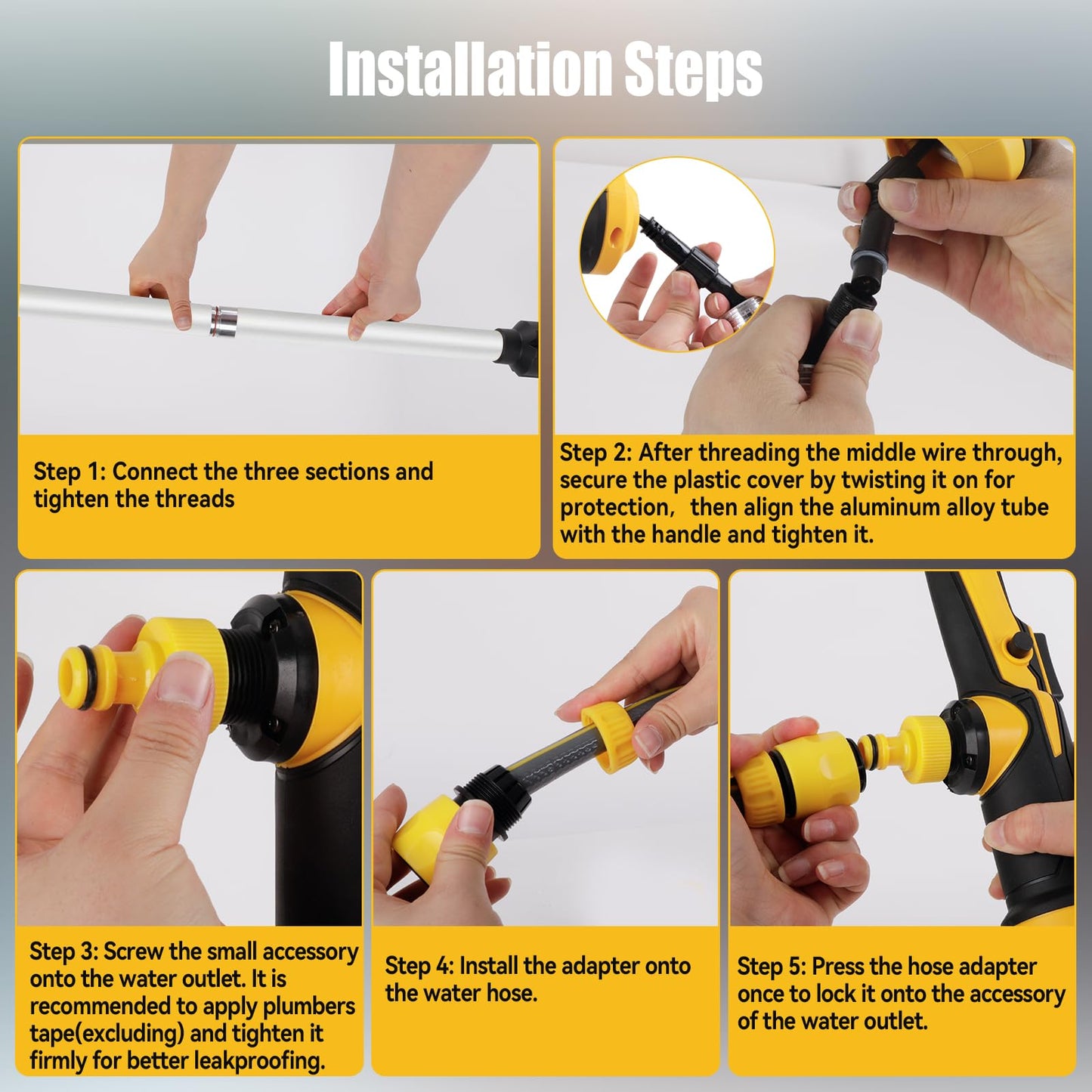 951GPH Cordless Stick Water Transfer Pump Compatible with Dewalt 20V Battery(NO Battery), 19000RMP Brushless Utility Sump Pump Kit with 3/4" Outlet for Pool Garden Pond Boat Draining (De-Walt 20V)