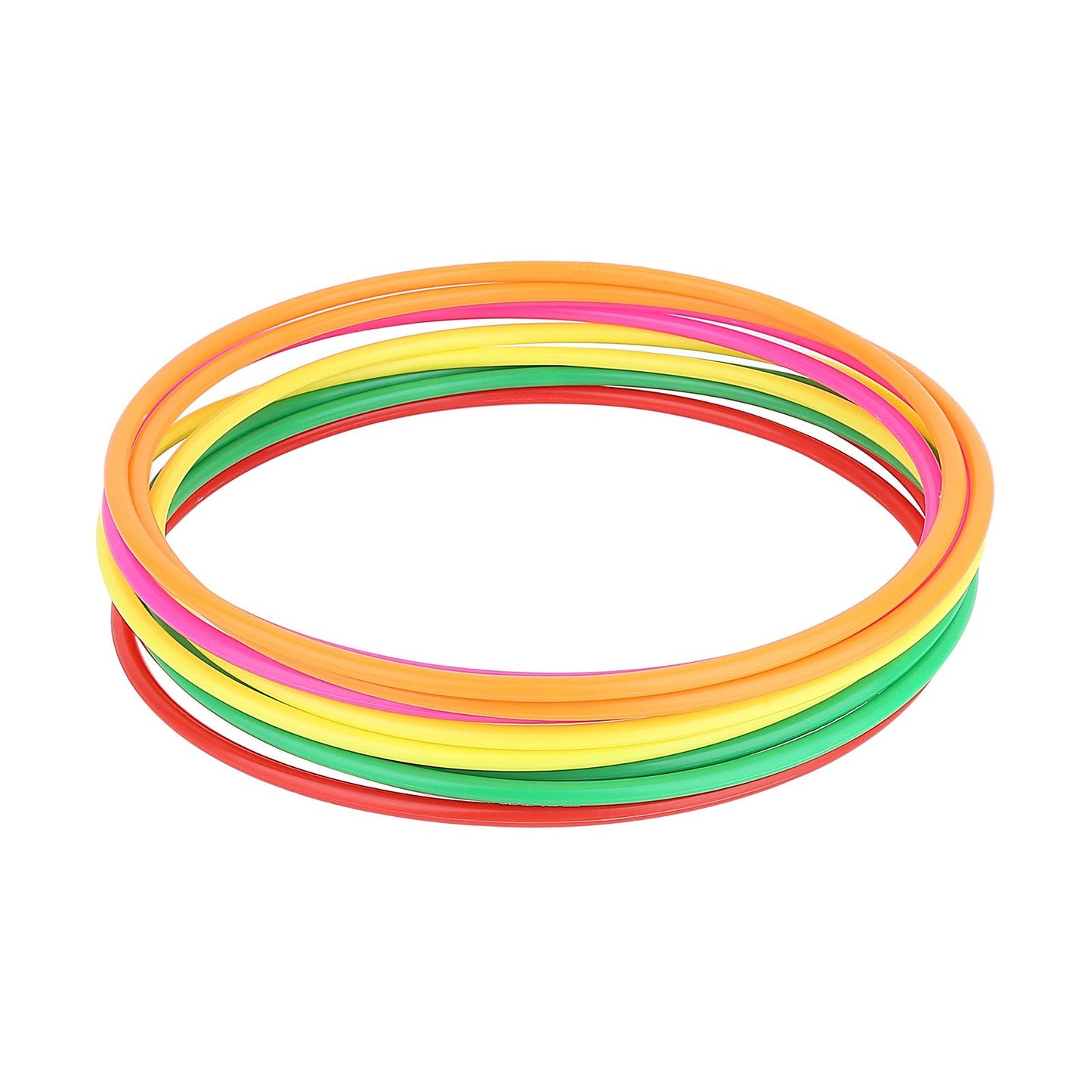 Crystallove 12pcs Plastic Random Color Toss Rings for Carnival Garden Backyard Outdoor Games (9.4 Inch)
