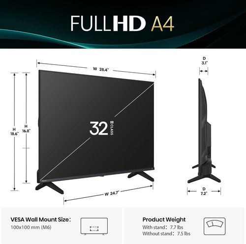 Hisense 32-Inch FHD 1080p Smart Fire TV - DTS Virtual:X, Slim Bezel, Alexa Built-In | 2025 Model