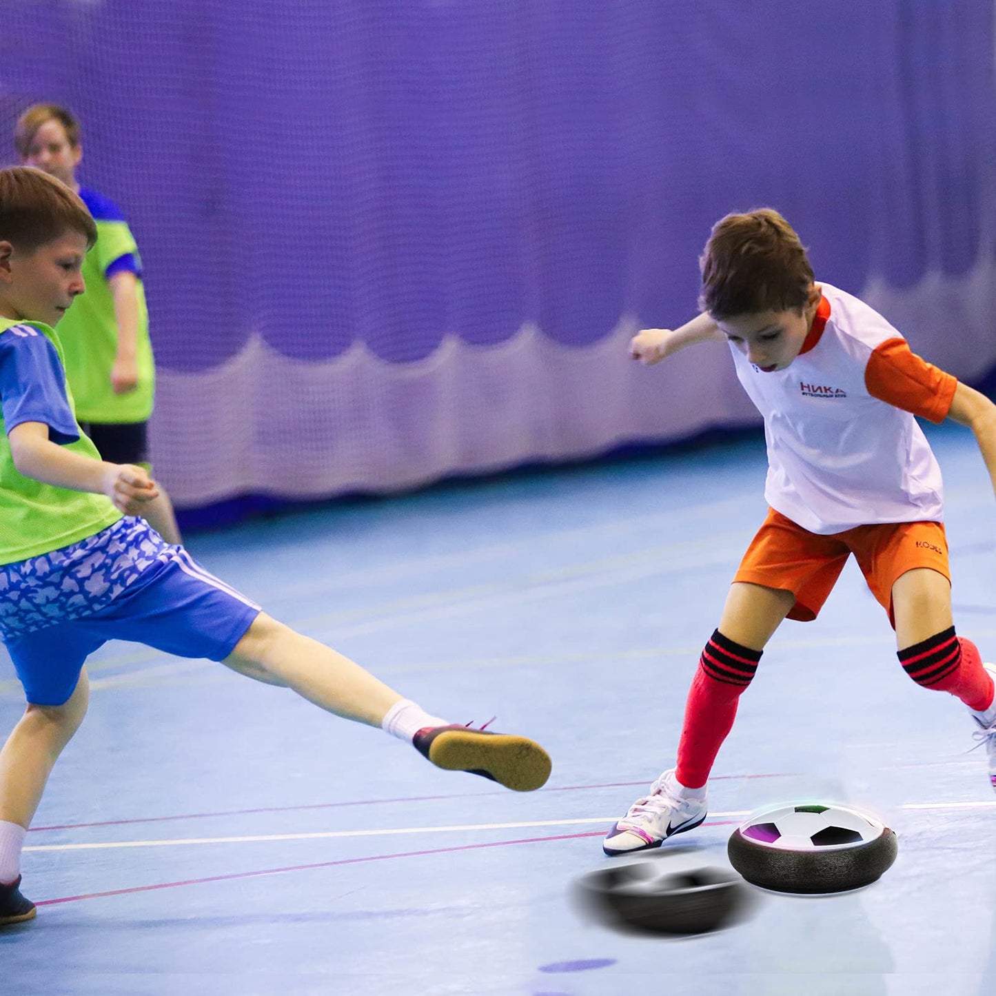 Growsland Boy Toys Hover Soccer Ball with 2 Goals, Indoor Soccer Gifts for Boys, LED Soccer Ball with Foam Bumper Inflatable Soccer Toys for 3 4 5 6 7 8 9 10+ Years Old Girls Boys