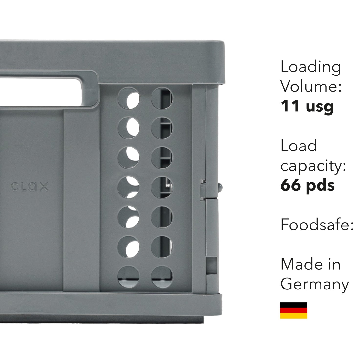 CLAX® The Original | Made in Germany | Multi Use Functional Collapsible Carts | Mobile Folding Trolley | Storage Cart Wagon | Shopping Cart with 2 Storage Crates (Green)