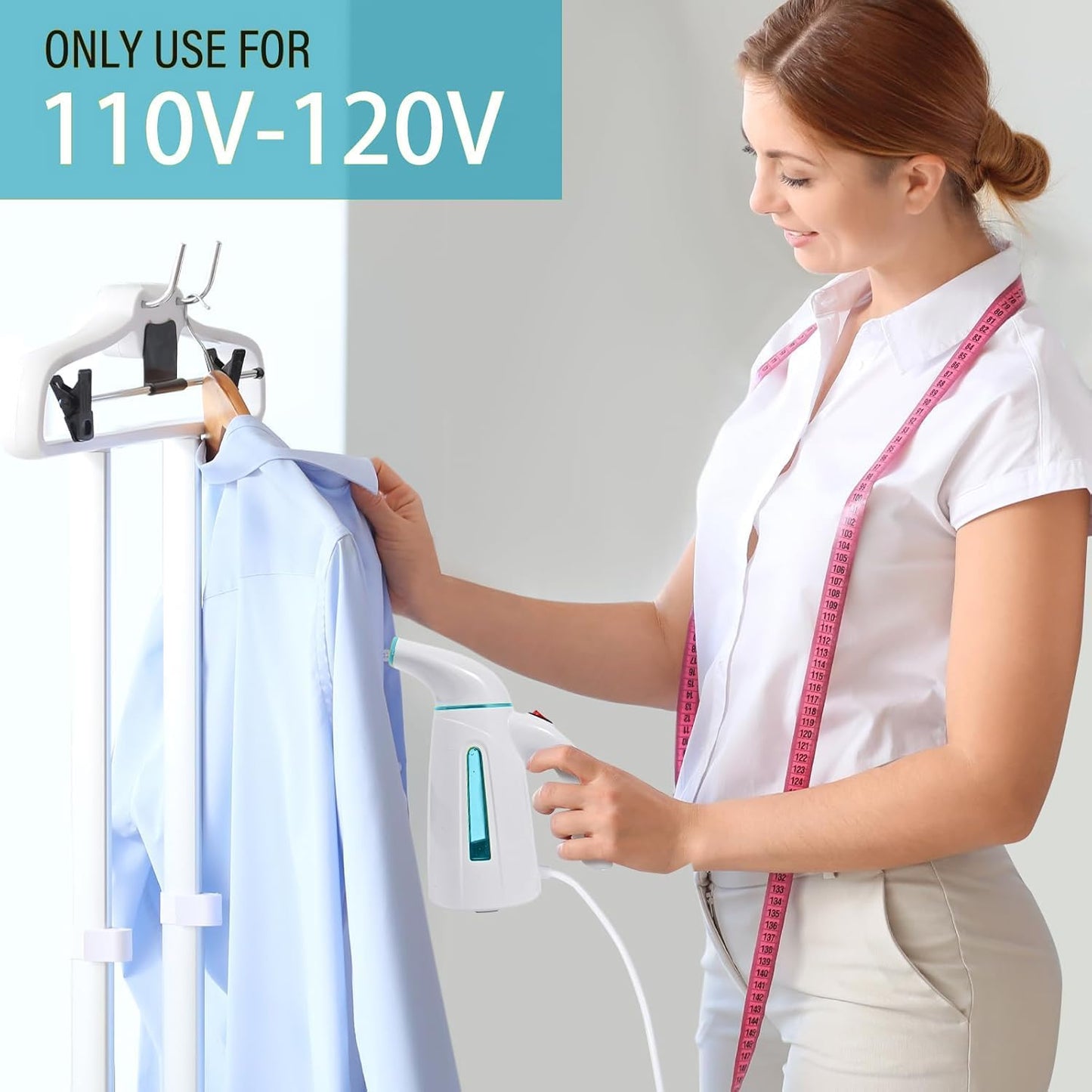 OGHom Portable Handheld Clothes Steamer - 240ml Capacity, 700W Fast Heat Up in Turquoise