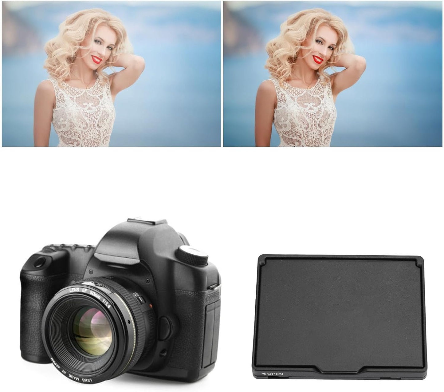 LICAEVEY A7, A7M2, A7R2, A7M3, A9, Folding Camera LCD Sun Hood, Compatible with Anti Glare Screen Protector