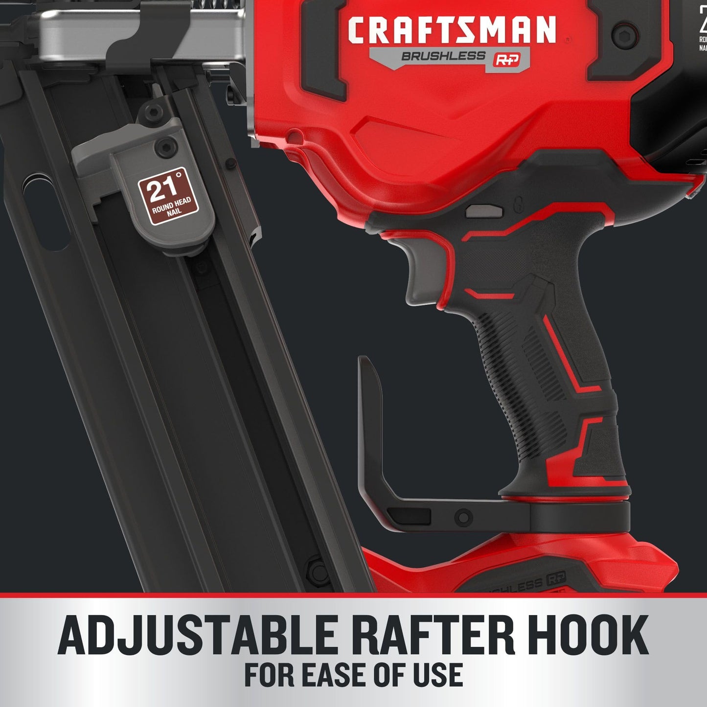 CRAFTSMAN V20 Cordless Framing Nailer, Nail Gun, 21 Degree, up to 3-1/4 inch Nails, Bare Tool Only (CMCN621PLB)