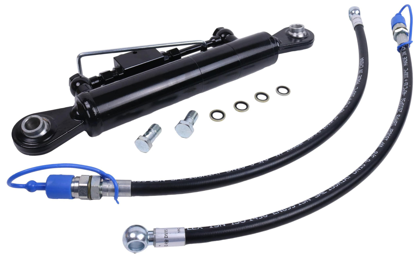 Solarhome New Hydraulic Top Link Cat. 1-1 with Locking Block 18 1/8” - 26 3/8”,1.96''-2.48'' Bore with 2 x Hose, 2-Way Check Valve Hydraulic Cylinder Compatible with Tractors, Excavators