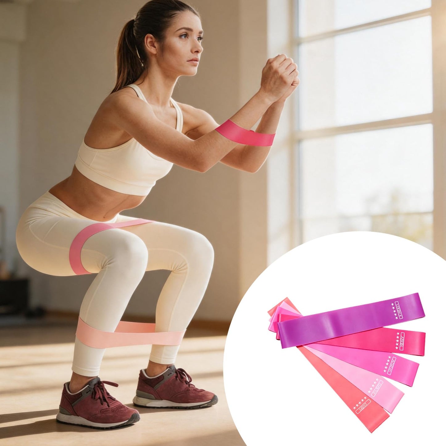 24Pcs Pilates Equipment Home Pilates Kit with 12" Pilates Ring, Yoga Ball, 5 Resistance Bands, Ankle Strap Bands, Gliding Discs, Toning Bar, Stretch Strap, Socks, Workout Set for Full Body Training