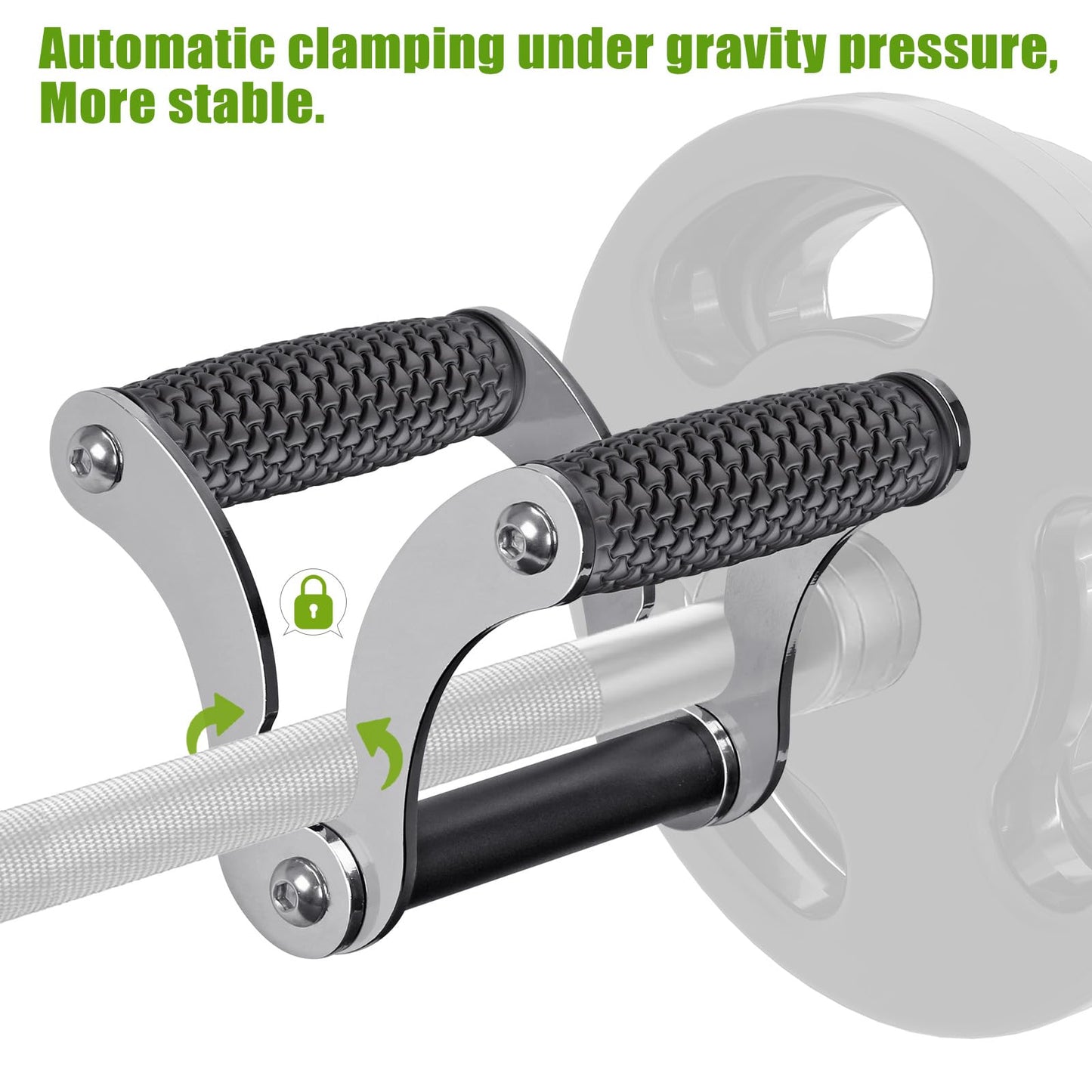 SELEWARE V Bar Landmine Handle Attachment, Solid Landmine Double D Handle T Row Attachment With Non-Slip Rubber Handle, Fits Olympic Bars Strength Training Bars