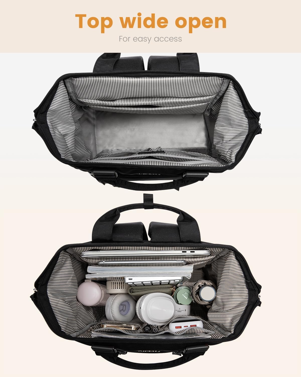 Backpack Commuter Backpack Backpack 17 Inch, LOVEVOOK Laptop for Women Work Travel Business Computer Bag Doctor Nurse