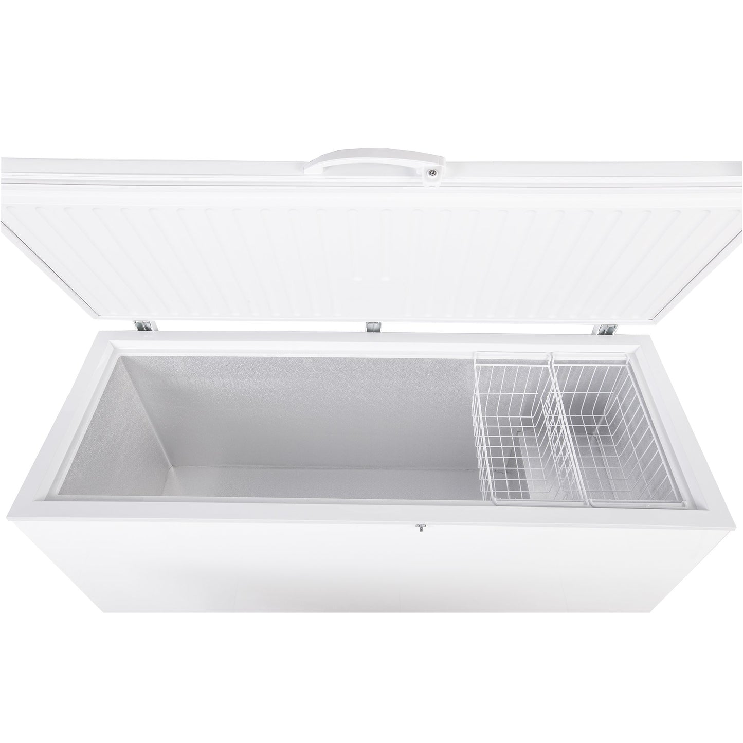 Maxx Cold 71.3” Wide Solid Hinged Top Commercial Sub Zero Chest Freezer Locking Lid NSF Garage Ready Keeps Food Frozen for 2 Days in Case of Power Outage, 19.4 Cubic Feet 549 Liter, White