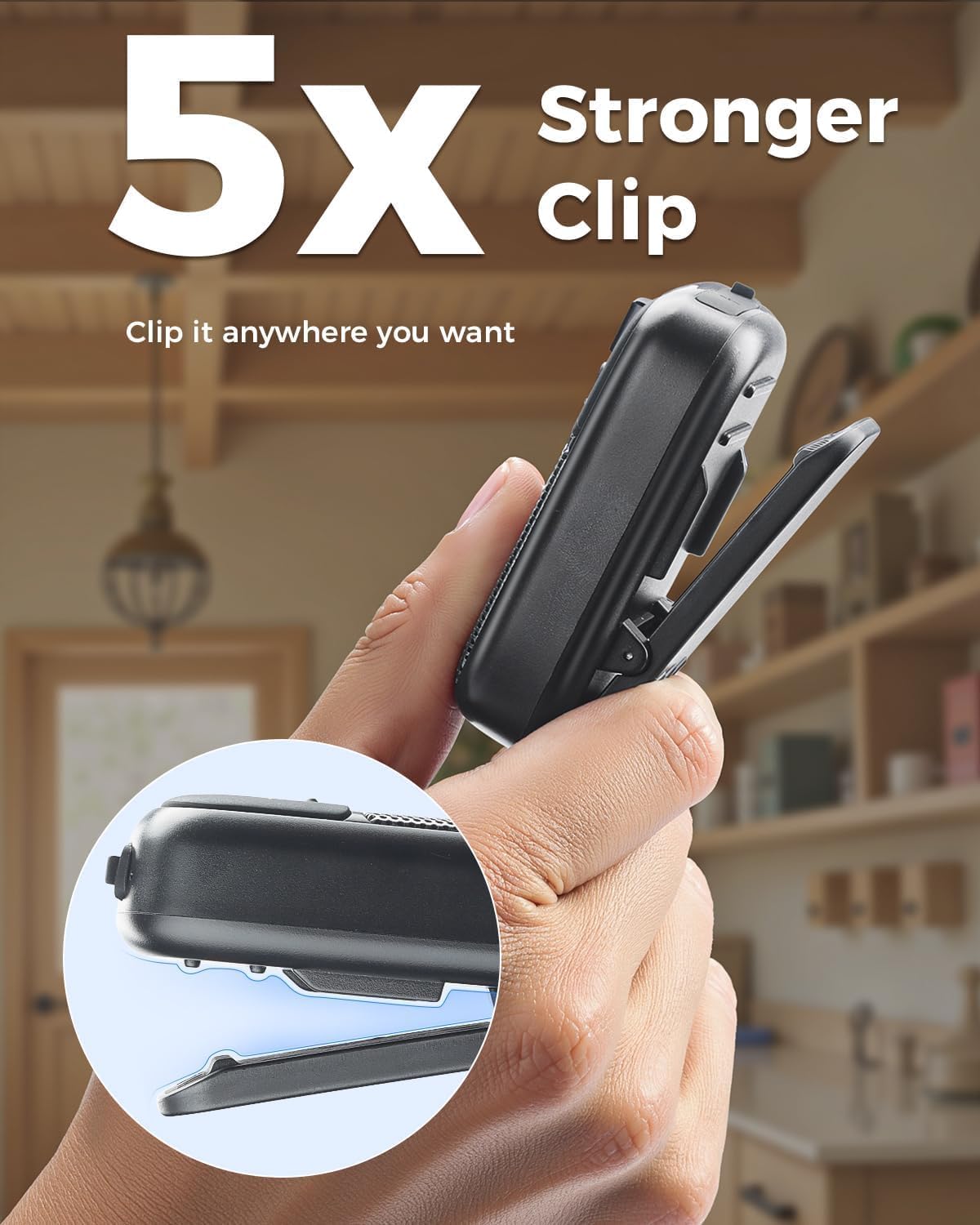 SUPERONE 2026 IPX7 30H Upgrade Wearable Bluetooth Speaker with Voice Assistant & Mic, Waterproof Clip-on Portable