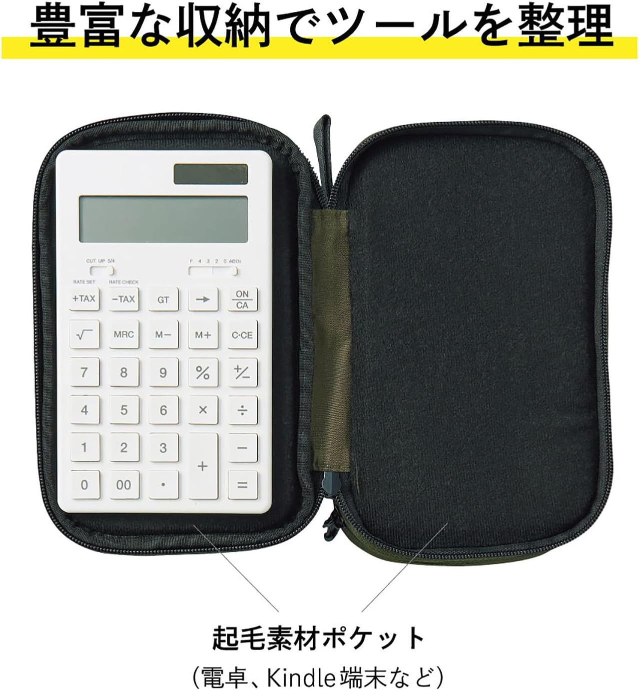 5 3.6 8.5, (A7765-11) LIHIT LAB Gadget Pouch, Double, x x Navy Blue