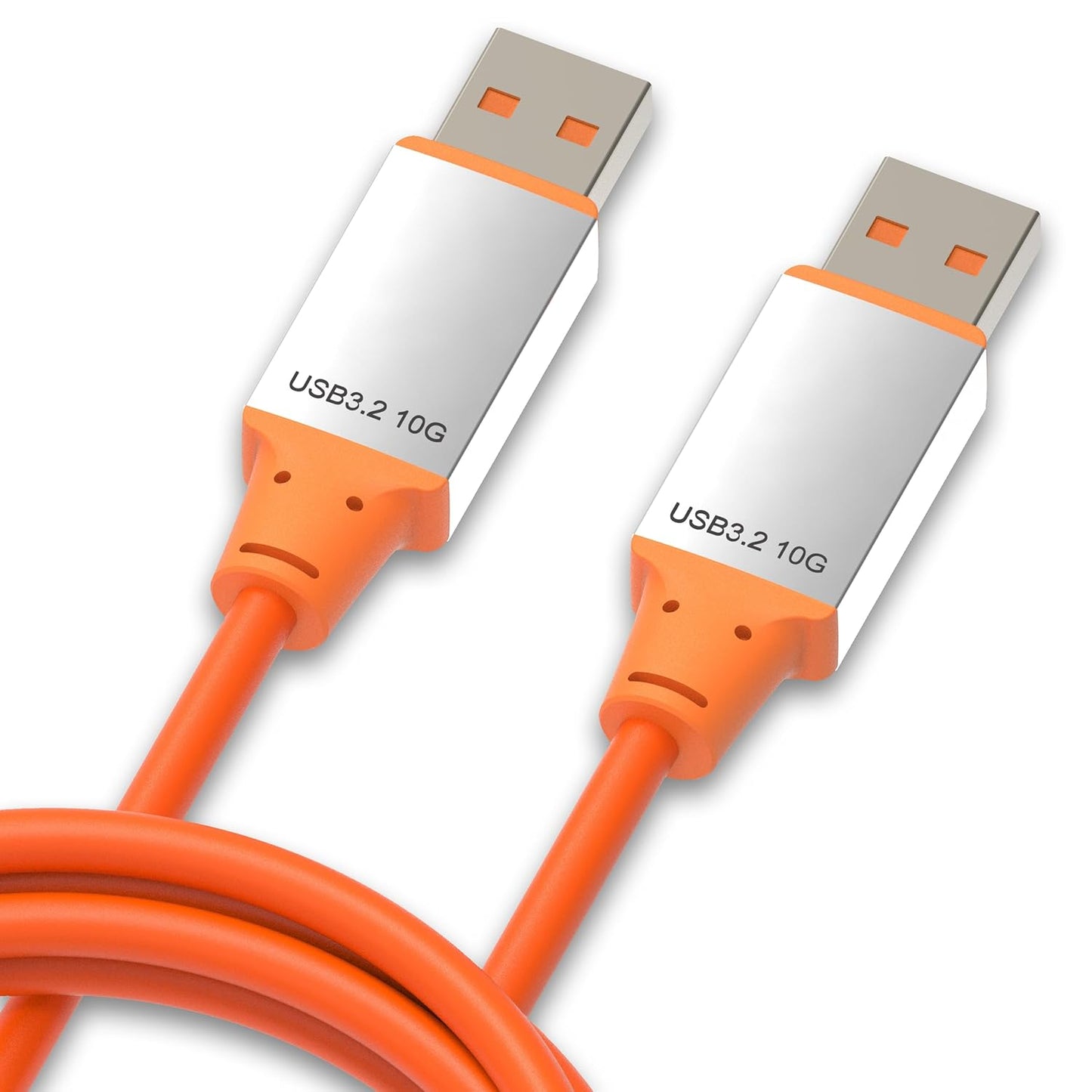 5ft (1.5M) 3.2 2 10Gbps OkyLink USB Gen A-A Male to Male Cable - High Speed, Orange Cable