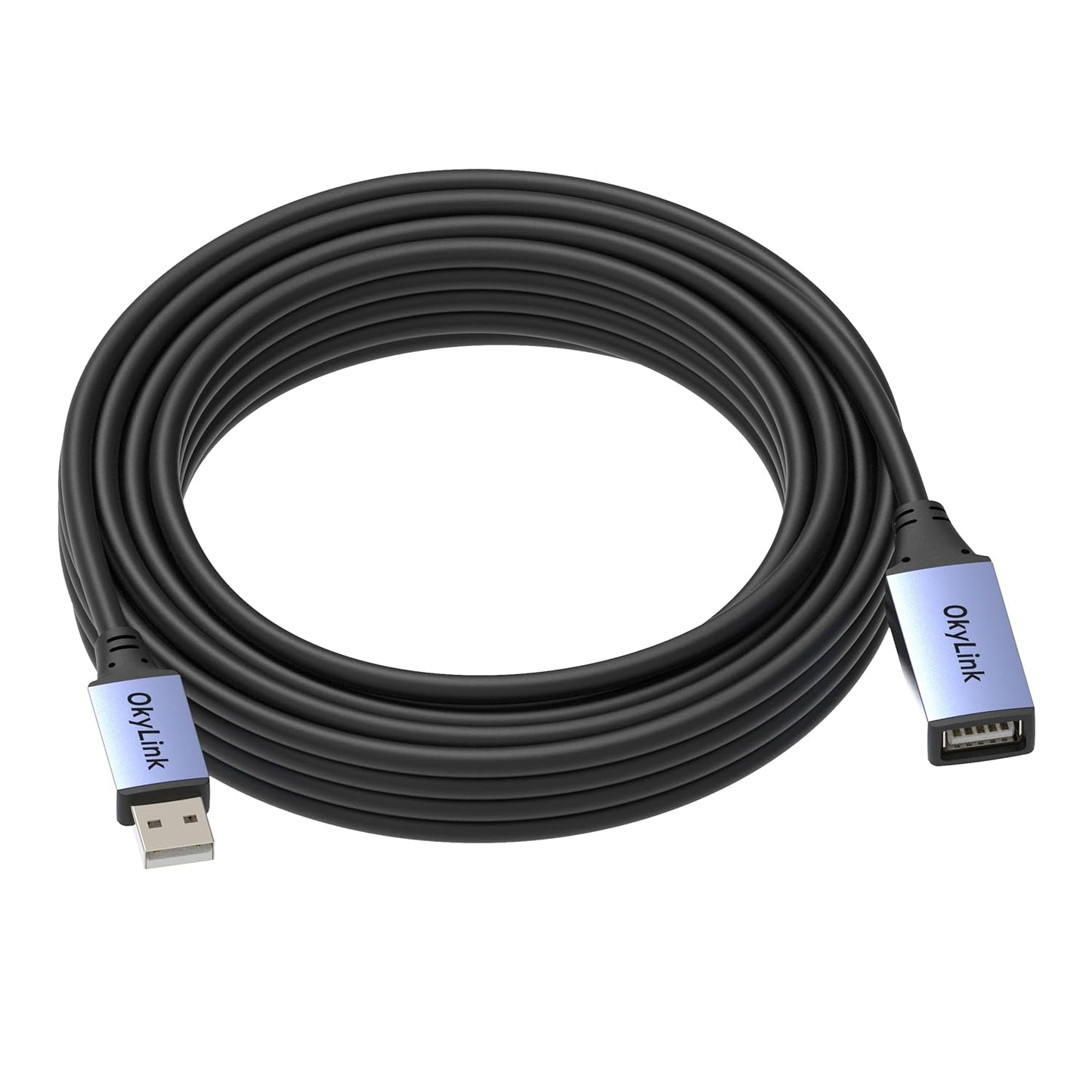 32ft(10M) 2.0 480Mbps OkyLink Active USB Extension Cable A Male to A Female for Printer, Mouse,Keyboard,Scanner,Camera