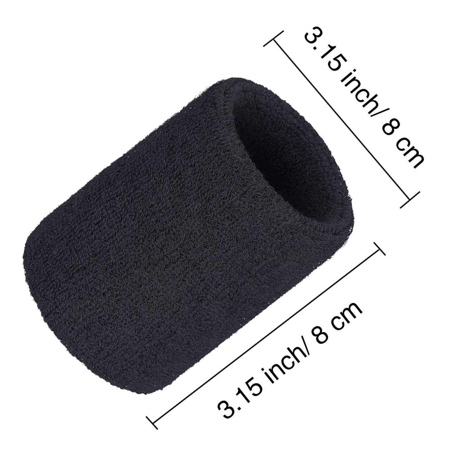 Willbond 6 Pcs Wrist Sweatbands Sports Wristbands for Competitions Absorbent Sweatbands for Basketball Tennis Football Running Working(Black, Blue, Gray)