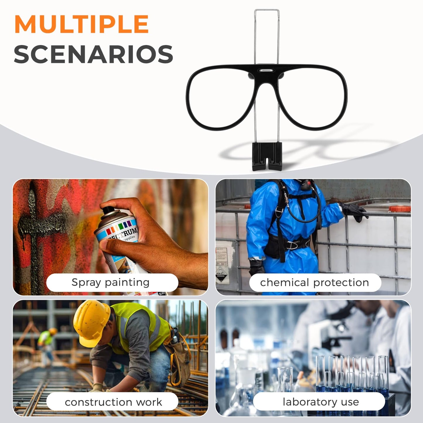 6878 Spectacle Kit, Compatible with 3m Spectacle Kit, for 3M Full Facepiece Respirators Including 6000, FF-400, and 7000 Series, Adjustable Prescription Lens Frame for Eye Glass Wearers, Not Included