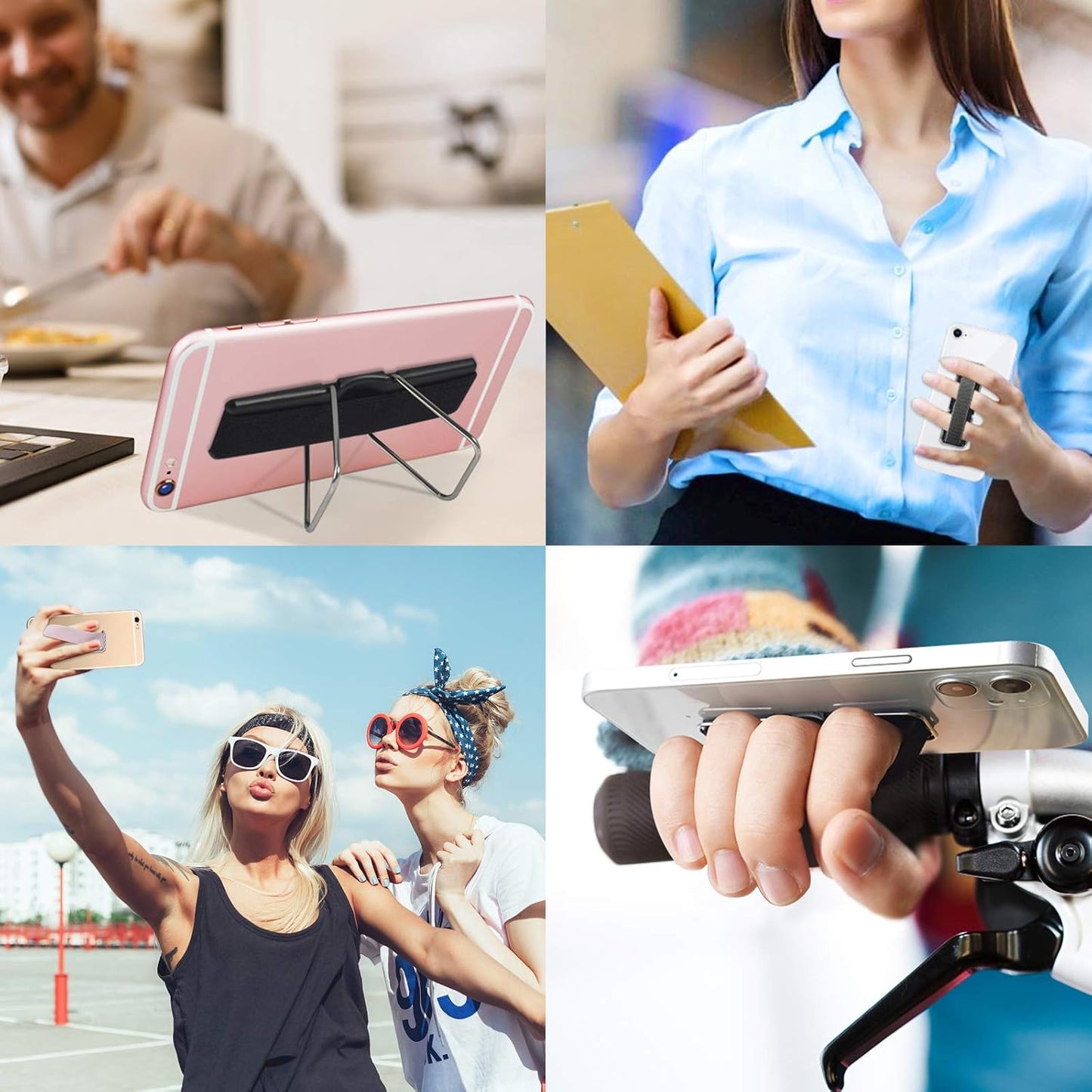 CISID 4 4PCS) Phone Strap, Pcs Phone Grip with Stand Phone Strap Holder for Hand Finger Kickstand Suitable for iPhone