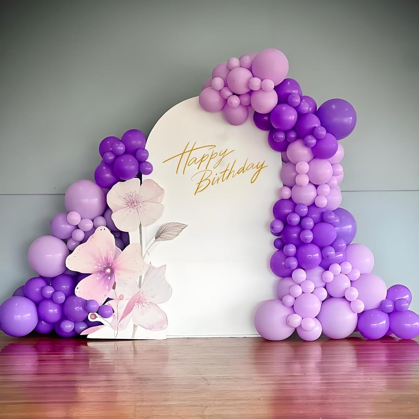 Purple Balloons Kit by [Brand Name] - 120-Piece Set with 5 to 18-Inch Sizes for Birthday & Baby Shower Decor