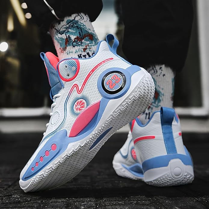 Boys Basketball Shoes Breathable Indoor Athletic Shoes Youth Outdoor Fashion Sneakers Comfortable Basketball Shoes for Girls