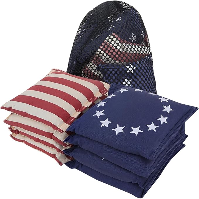 GSE Games & Sports Expert Set of 8 Premium Weather Resistant Cornhole Bags. Regulation Size and Weight Bean Bags for Cornhole Toss Games (Several Styles Available)