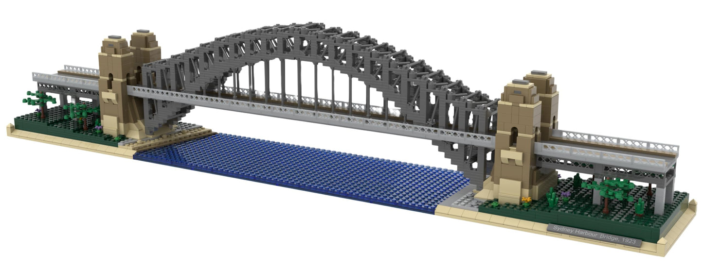 The Atom Brick Sydney Harbour Bridge 1,751 Piece Engineering Model, Premium Architecture Building Kit, Large Display Set for Adults & Teens 14+