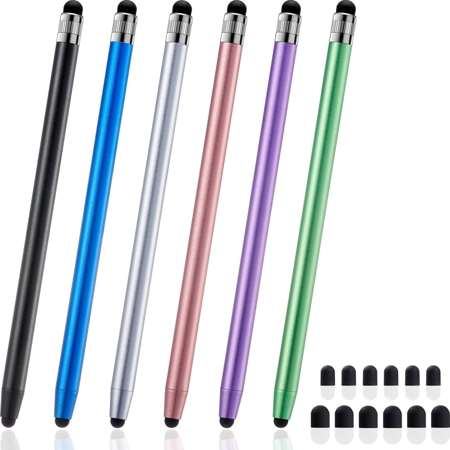 ChaoQ 6pcs Stylus Pen for Touchscreen, High Sensitivity and Precision Stylus Pen for iPad iPhone Android Suitable