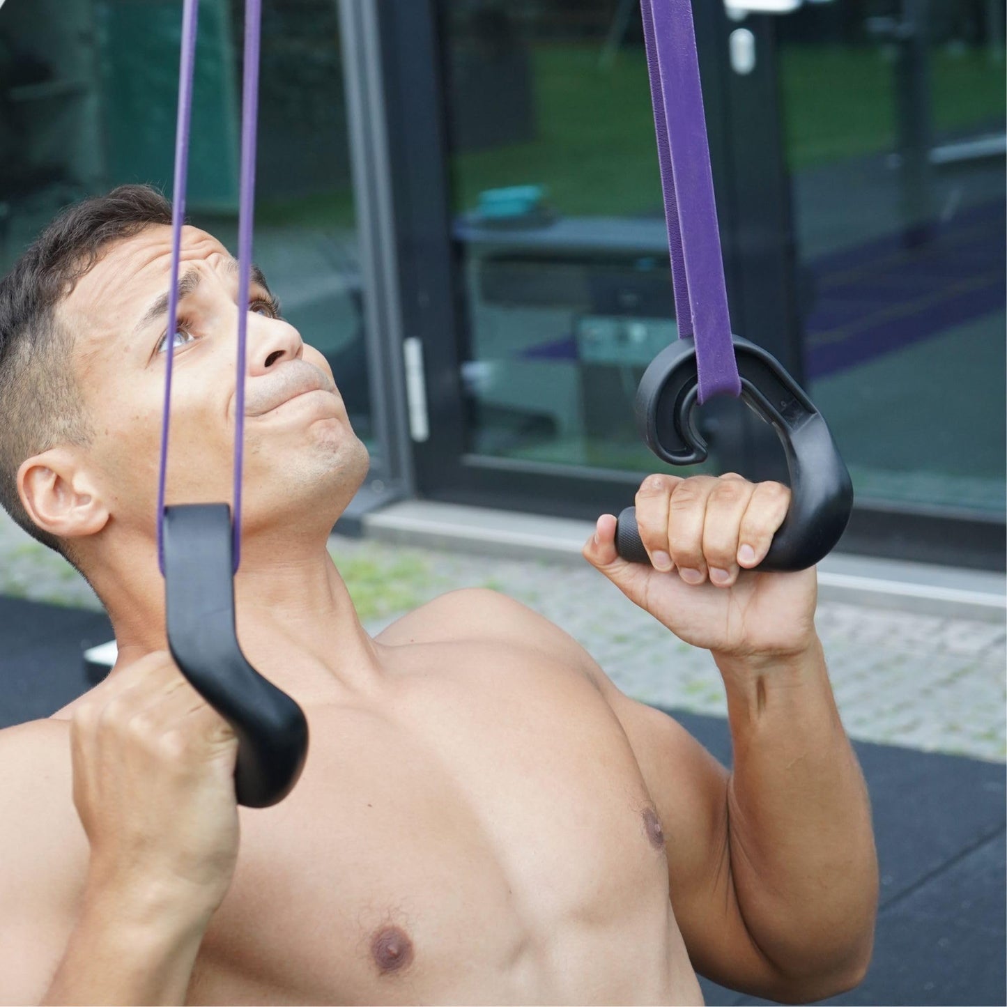 Kensui Swissies45: Angled Grip Handle Attachment for Pull-up Bars, Barbells, Machines and Resistance Bands